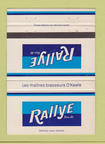 Matchbook Cover - Rallye Biere Ale Beer QC 40 Strike