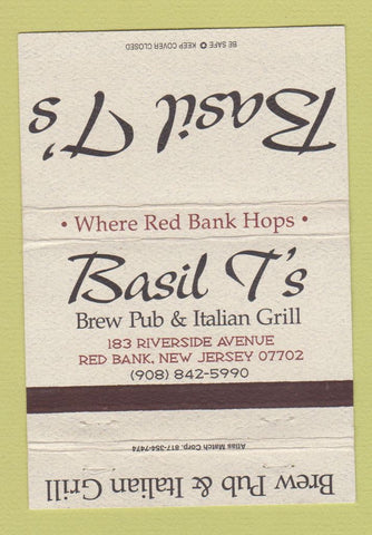 Matchbook Cover - Basil T's Brew Pub Red Bank NJ 40 Strike
