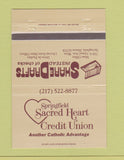 Matchbook Cover - Springfield Sacred Heart Credit Union IL 40 Strike