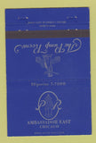 Matchbook Cover - Ambassador East Hotel Chicago IL Pump Room 40 Strike