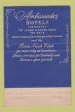 Matchbook Cover - Ambassador East Hotel Chicago IL Pump Room 40 Strike