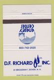 Matchbook Cover - DF Richard oil gas Dover NH 40 Strike