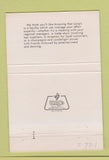 Matchbook Cover - Long's Restaurant Lansing MI 40 Strike