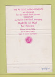 Matchbook Cover - Marcel Le Mat Flowers WEAR 40 Strike