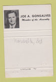 Matchbook Cover Jon Gonsalves Assembly Election Norwalk CA SILVER WEAR 40 Strike
