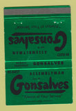 Matchbook Cover - Jon Gonsalves Assembly Election Norwalk CA GREEN 40 Strike