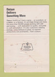 Matchbook Cover - Datsun Forklifts Medina OH WEAR 40 Strike