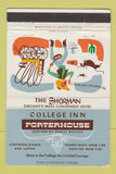 Matchbook Cover - College Inn Sherman Hotel Chicago IL 40 Strike