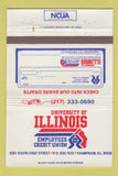 Matchbook Cover - University of Illinois Credit Union Champaign IL 40 Strike