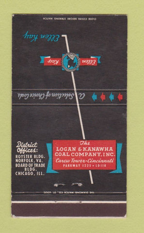 Matchbook Cover - Ellen Kay Logan Kanawha Coal Cincinnati OH 36 Strike