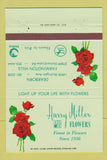 Matchbook Cover - Harry Miller Flowers Farmington Hills Dearborn MI 40 Strike