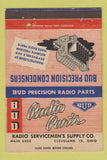 Matchbook Cover - Bud Radio Parts Cleveland OH 40 Strike