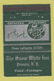 Matchbook Cover - Snow White Inn Pompey NY 40 Strike