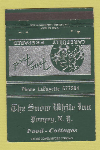 Matchbook Cover - Snow White Inn Pompey NY 40 Strike