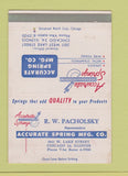 Matchbook Cover - Accurate Sporing RW Pacholsky Chicago IL 40 Strike