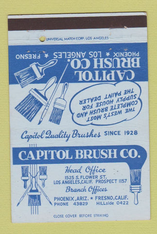 Matchbook Cover - Capitol Brush painting Phoenix AZ Fresno Los Angeles 40 Strike