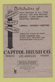 Matchbook Cover - Capitol Brush painting Phoenix AZ Fresno Los Angeles 40 Strike