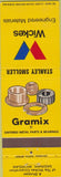Matchbook Cover - Wickes Engineers Materials Saginaw MI