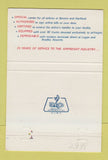 Matchbook Cover Dave's Motor Transportation Windor Locks CT Boston MA 40 Strike