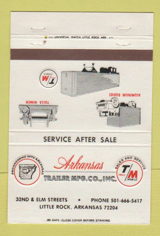 Matchbook Cover - Arkansas Trailer Manufacturing Little Rock AR 40 Strike