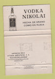 Matchbook Cover - Blackbeards Tavern Acapulco Mexico Vodka Nikolai 40 Strike