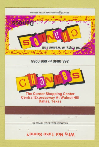 Matchbook Cover - Chances Dallas TX Dance Club 40 Strike
