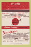 Matchbook Cover - Brookpark Golf Driving Range Parma OH 40 Strike