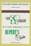 Matchbook Cover - Rupert's Steaks Rolling Meadows IL? 40 Strike