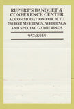 Matchbook Cover - Rupert's Steaks Rolling Meadows IL? 40 Strike