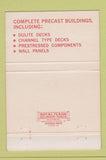 Matchbook Cover - Duwe DuLite Concrete Precast Oshkosh WI 40 Strike