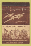 Matchbook Cover - Army Air Forces Fort Logan Colorado WEAR POSTCARD 40 Strike