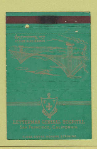 Matchbook Cover - Letterman General Hospital San Francisco CA WEAR 40 Strike