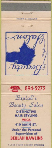 Matchbook Cover - Beulah's Beauty Salon girlie