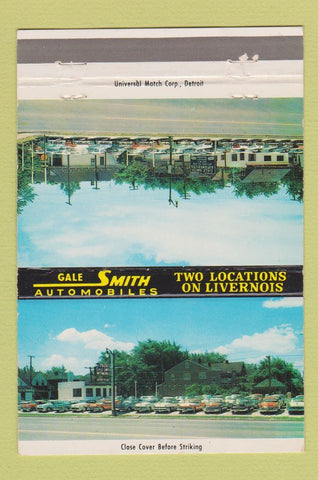 Matchbook Cover - Gale Smith Automobiles Detroit MI 40 Strike