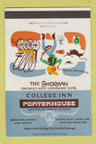 Matchbook Cover - Sherman Hotel Chicago IL Porterhouse SAMPLE WEAR 40 Strike