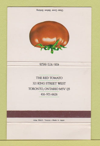 Matchbook Cover - The Red Tomato Toronto ON 40 Strike