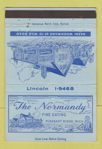 Matchbook Cover - Normandy Restaurant Pleasant Ridge MI 40 Strike