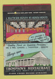 Matchbook Cover - Thompson's Restaurant Salisbury MD SAMPLE WEAR 40 Strike