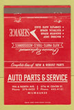 Matchbook Cover - Auto Parts Service Milwaukee WI #1 40 Strike