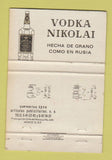Matchbook Cover - Blackbeards Tavern Acapulco Mexico Vodka Nikolai 40 Strike