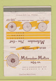 Matchbook Cover - Milwaukee Motive Manufacturing Abrasives WI 40 Strike