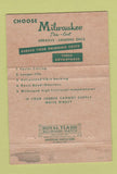 Matchbook Cover - Milwaukee Motive Manufacturing Abrasives WI 40 Strike