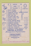 Matchbook Cover - Forstall & Vickery New Orleans LA fittings tube WEAR 40 Strike