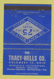 Matchbook Cover - Tracy Wells Columbus OH Hardware Sporting Goods 1953 40 Strike