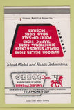 Matchbook Cover - Geeco Signs Displays St Joseph MO 40 Strike