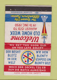Matchbook Cover - Old Home Week Allentown PA 1950 WEAR 40 Strike