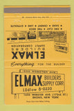 Matchbook Cover - Elmax Builders Supply Corp Bronx NY 40 Strike