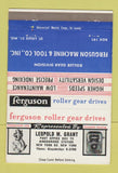 Matchbook Cover - Ferguson Roller Gear Drives New York City  40 Strike