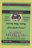 Matchbook Cover - Shelby Electric Memphis TN Jackson MS 40 Strike