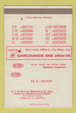Matchbook Cover - DuPont HC Olson Minneapolis MN 40 Strike